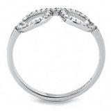 Alamode High polished (no plating) Stainless Steel Ring with AAA Grade CZ in Clear - Alamode - Flyclothing LLC