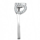 Alamode High polished (no plating) Stainless Steel Ring with AAA Grade CZ in Clear - Alamode - Flyclothing LLC