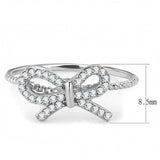 Alamode High polished (no plating) Stainless Steel Ring with AAA Grade CZ in Clear - Alamode - Flyclothing LLC