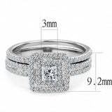 Alamode High polished (no plating) Stainless Steel Ring with AAA Grade CZ in Clear - Alamode - Flyclothing LLC