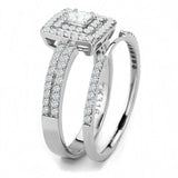 Alamode High polished (no plating) Stainless Steel Ring with AAA Grade CZ in Clear - Alamode - Flyclothing LLC