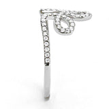 Alamode High polished (no plating) Stainless Steel Ring with AAA Grade CZ in Clear - Alamode - Flyclothing LLC