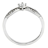 Alamode High polished (no plating) Stainless Steel Ring with AAA Grade CZ in Clear - Alamode - Flyclothing LLC