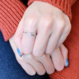 Alamode High polished (no plating) Stainless Steel Ring with AAA Grade CZ in Clear - Alamode - Flyclothing LLC