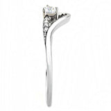 Alamode High polished (no plating) Stainless Steel Ring with AAA Grade CZ in Clear - Alamode - Flyclothing LLC