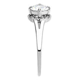 Alamode High polished (no plating) Stainless Steel Ring with AAA Grade CZ in Clear - Alamode - Flyclothing LLC