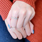 Alamode High polished (no plating) Stainless Steel Ring with AAA Grade CZ in Clear - Alamode - Flyclothing LLC