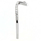 Alamode High polished (no plating) Stainless Steel Ring with AAA Grade CZ in Clear - Alamode - Flyclothing LLC