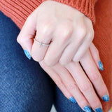 Alamode High polished (no plating) Stainless Steel Ring with AAA Grade CZ in Clear - Alamode - Flyclothing LLC