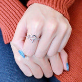 Alamode High polished (no plating) Stainless Steel Ring with AAA Grade CZ in Clear - Alamode - Flyclothing LLC