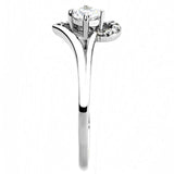Alamode High polished (no plating) Stainless Steel Ring with AAA Grade CZ in Clear - Alamode - Flyclothing LLC