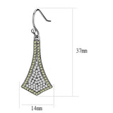 Alamode High polished (no plating) Stainless Steel Earrings with AAA Grade CZ in Topaz - Alamode - Flyclothing LLC