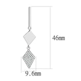 Alamode High polished (no plating) Stainless Steel Earrings with AAA Grade CZ in Clear - Alamode - Flyclothing LLC