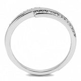 Alamode High polished (no plating) Stainless Steel Ring with AAA Grade CZ in Clear - Alamode - Flyclothing LLC