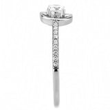 Alamode High polished (no plating) Stainless Steel Ring with AAA Grade CZ in Clear - Alamode - Flyclothing LLC