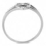Alamode High polished (no plating) Stainless Steel Ring with AAA Grade CZ in Clear - Alamode - Flyclothing LLC