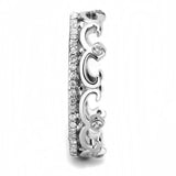 Alamode High polished (no plating) Stainless Steel Ring with AAA Grade CZ in Clear - Alamode - Flyclothing LLC
