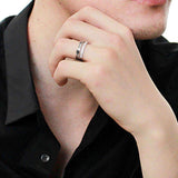 Alamode High polished (no plating) Stainless Steel Ring with AAA Grade CZ in Clear - Alamode - Flyclothing LLC