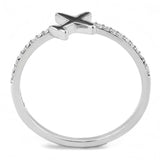 Alamode No Plating Stainless Steel Ring with Epoxy in Jet - Alamode - Flyclothing LLC