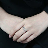 Alamode No Plating Stainless Steel Ring with Epoxy in Jet - Alamode - Flyclothing LLC