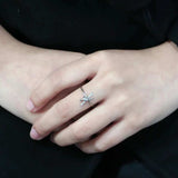 Alamode No Plating Stainless Steel Ring with AAA Grade CZ in Clear - Alamode - Flyclothing LLC