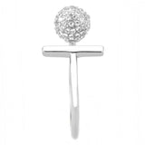 Alamode No Plating Stainless Steel Ring with AAA Grade CZ in Clear - Alamode - Flyclothing LLC