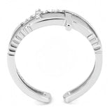 Alamode No Plating Stainless Steel Ring with AAA Grade CZ in Clear - Alamode - Flyclothing LLC