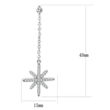 Alamode No Plating Stainless Steel Earrings with AAA Grade CZ in Clear - Alamode - Flyclothing LLC