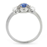 Alamode No Plating Stainless Steel Ring with Synthetic Spinel in London Blue - Alamode - Flyclothing LLC