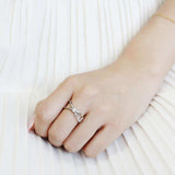 Alamode High polished (no plating) Stainless Steel Ring with AAA Grade CZ in Clear - Alamode - Flyclothing LLC