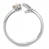 Alamode High polished (no plating) Stainless Steel Ring with AAA Grade CZ in Champagne - Alamode - Flyclothing LLC