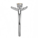 Alamode High polished (no plating) Stainless Steel Ring with AAA Grade CZ in Champagne - Alamode - Flyclothing LLC