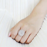 Alamode High polished (no plating) Stainless Steel Ring with AAA Grade CZ in Clear - Alamode - Flyclothing LLC