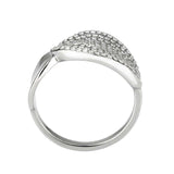 Alamode High polished (no plating) Stainless Steel Ring with AAA Grade CZ in Clear - Alamode - Flyclothing LLC
