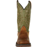 Rebel™ by Durango® Coffee & Cactus Pull-On Western Boot - Durango - Flyclothing LLC