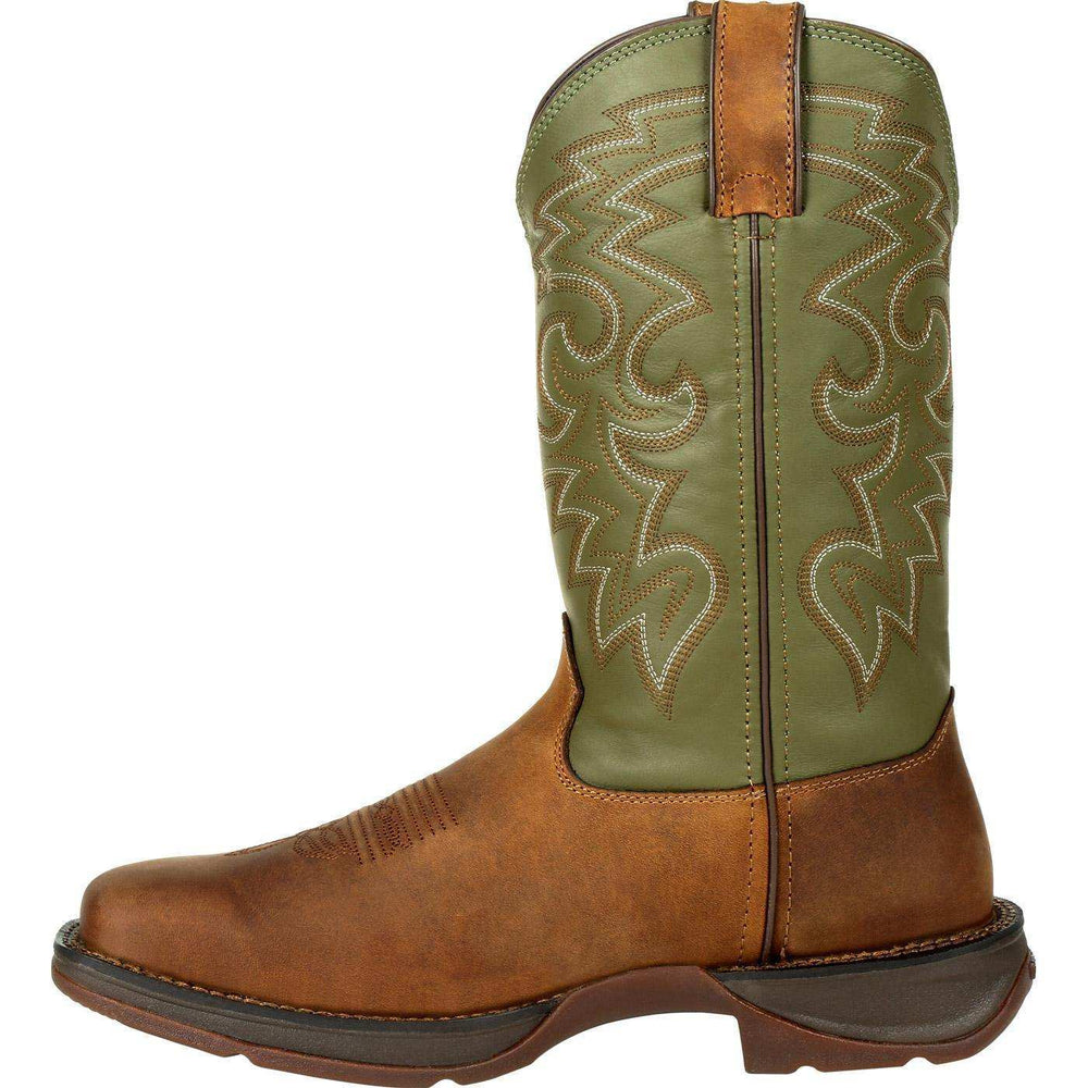 Rebel™ by Durango® Coffee & Cactus Pull-On Western Boot - Durango - Flyclothing LLC