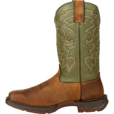 Rebel™ by Durango® Coffee & Cactus Pull-On Western Boot - Durango - Flyclothing LLC