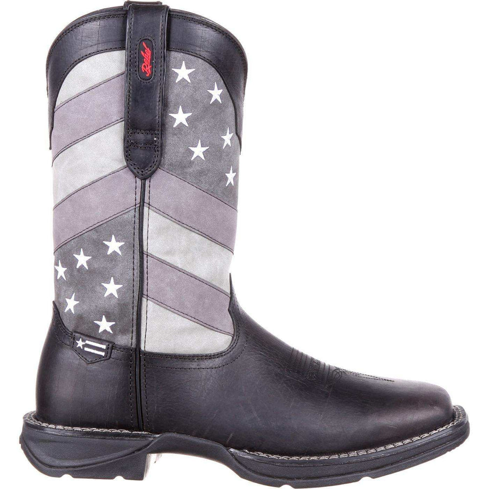 Rebel™ by Durango® Faded Black Flag Western Boot - Durango - Flyclothing LLC