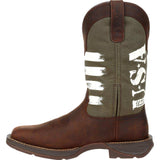 Rebel™ by Durango® Army Green USA Print Western Boot - Durango - Flyclothing LLC