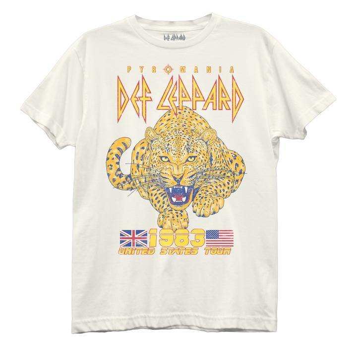 Def Leppard Tour 1983 Cat Short-Sleeve Unisex Crew - Def Leppard - Flyclothing LLC