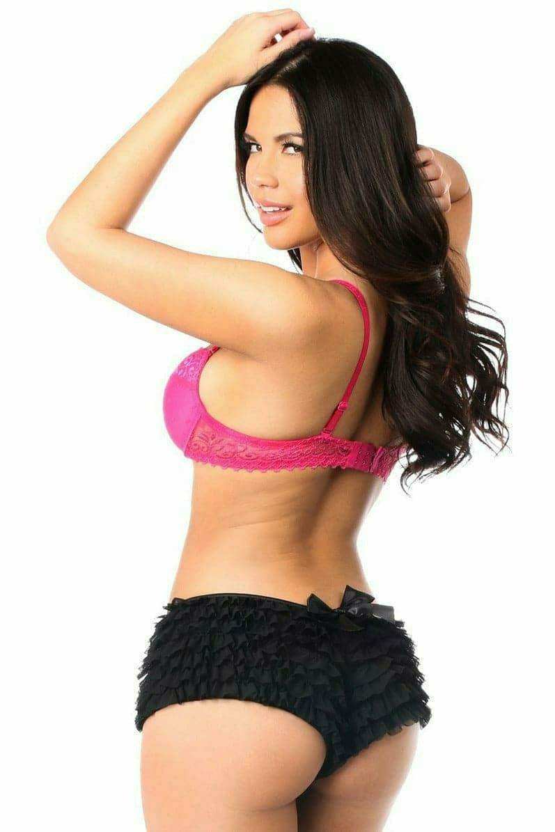 Daisy Corsets Black Ruffle Panty w/Bow - Daisy Corsets - Flyclothing LLC