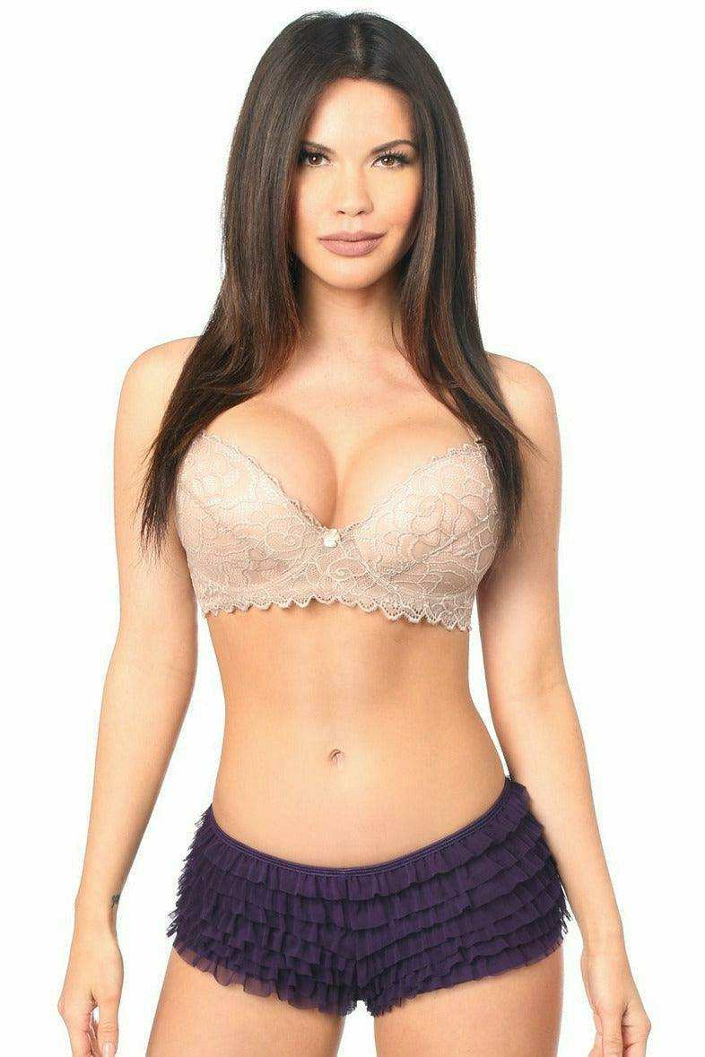Daisy Corsets Plum Ruffle Panty w/Bow - Daisy Corsets - Flyclothing LLC