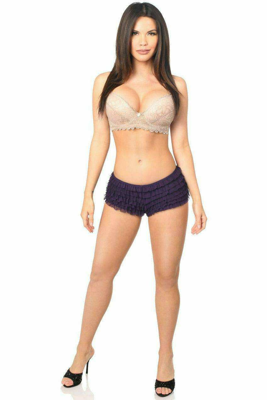 Daisy Corsets Plum Ruffle Panty w/Bow - Daisy Corsets - Flyclothing LLC