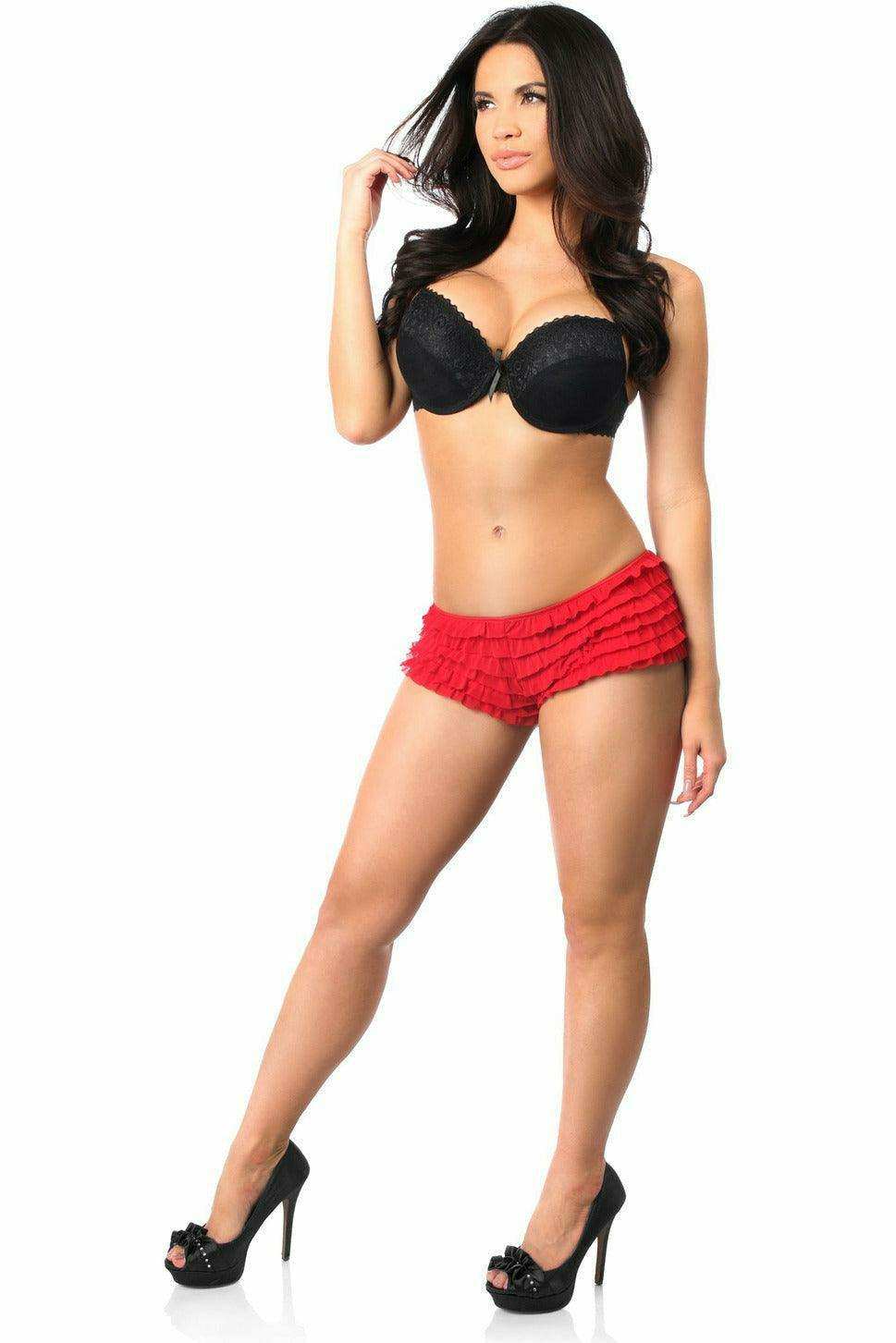 Daisy Corsets Red Ruffle Panty w/Bow - Daisy Corsets - Flyclothing LLC
