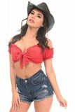 Daisy Corsets Red Peasant Top - Daisy Corsets - Flyclothing LLC