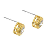 Gold Bezel Stud Earrings - JGI - Flyclothing LLC