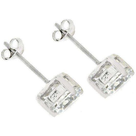 7mm Round Cut Stud Earrings - JGI - Flyclothing LLC