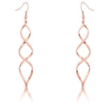 Rose Goldtone Twist Earrings - JGI - Flyclothing LLC