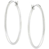 Basic Silvertone Finish Hoop Earrings - JGI - Flyclothing LLC