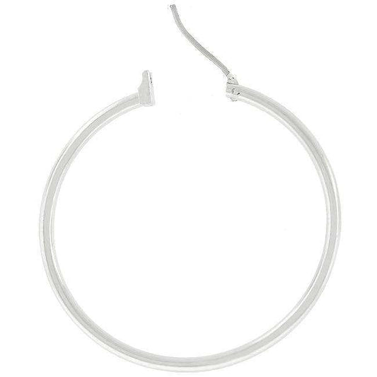Basic Silvertone Finish Hoop Earrings - JGI - Flyclothing LLC